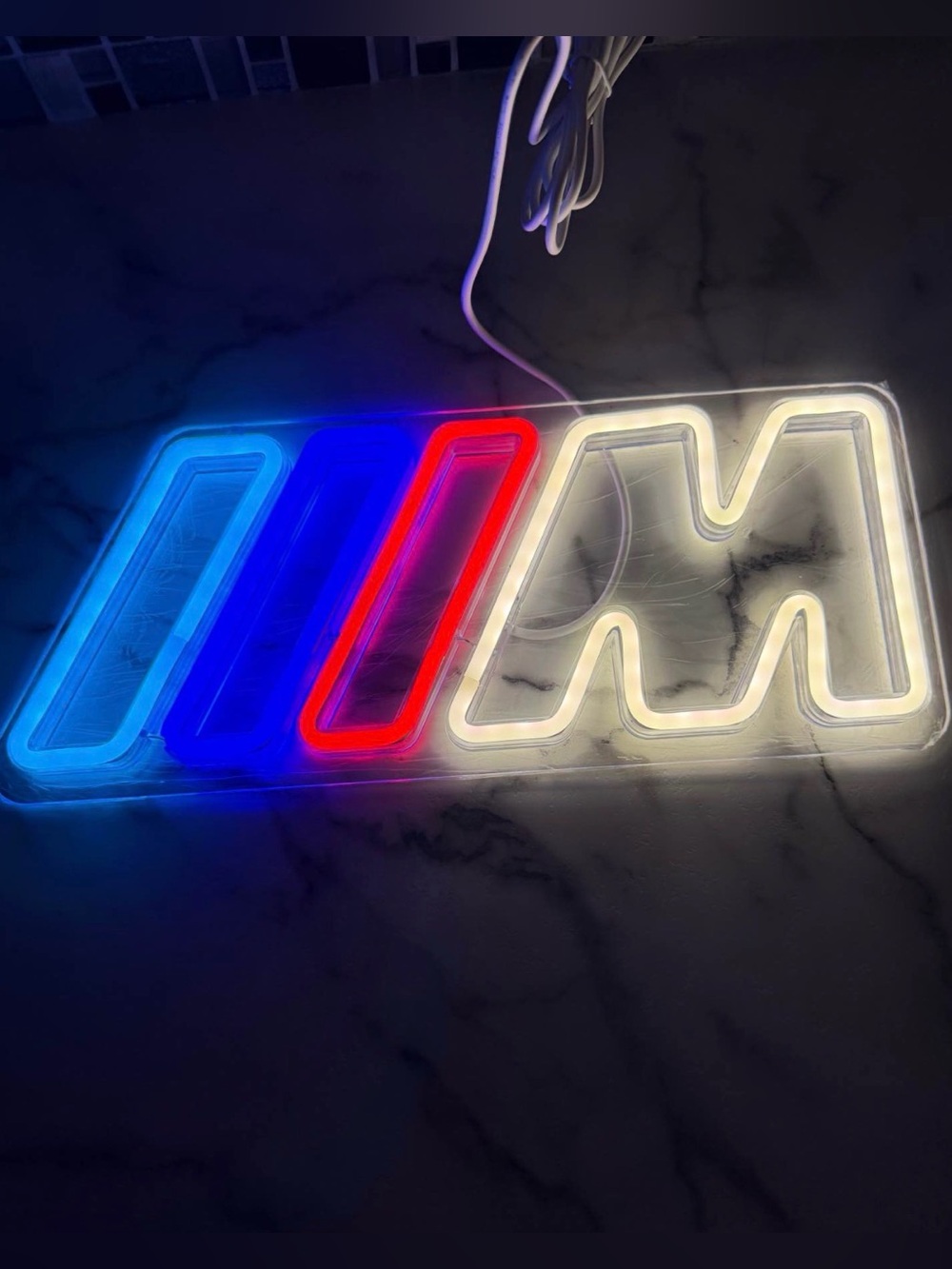 Neon Sign BMW M Logo, USB Powered, Multi-Color with Brightness Modes
